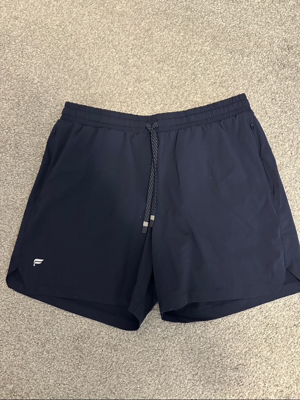 Fabletics Navy Elastic-Waist Performance Shorts